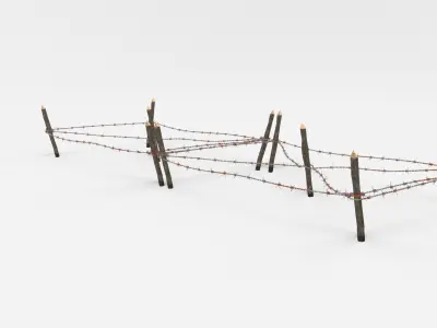 Barb Wire Obstacle 3D model