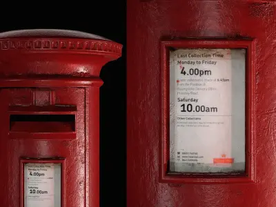 British Style Street Asset Pack Low-poly 3D model