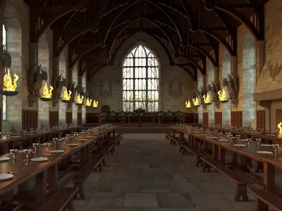 Harry Potter Great Hall 3D model