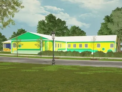  Kindergarten Modular Building 460m2 3D model