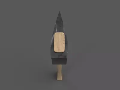 Felling Axe Low-poly 3D model