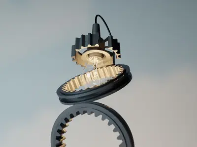 Table lamp from scrap metal Free 3D model