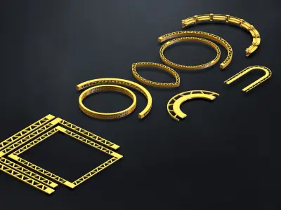 150 SUBD Scifi Architectural Kitbash elements Vol 3 3D model