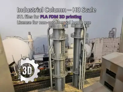 Industrial Column H0 Scale 3D print model