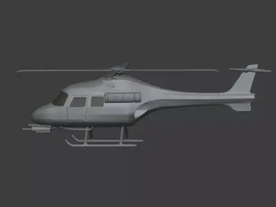 Generic Military - Attack Helicopter Low-poly 3D model