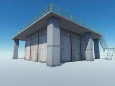 Industrial Props and Warehouse Low-poly 3D model