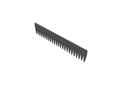 Wide Tooth Comb v1 001 Low-poly 3D model