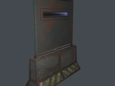 Concrete RoadBlock Barrier Barricade 3D model 17