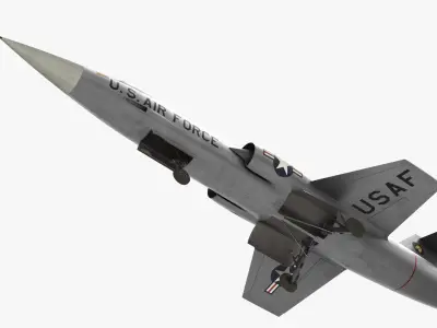  Lockheed F-104 Starfighter Aircraft Jet Simplified 