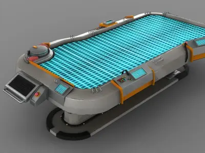 Futuristic Table Low-poly 3D model