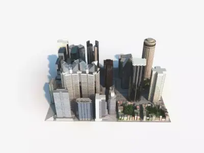 city 03 set 08 am 133 3D model