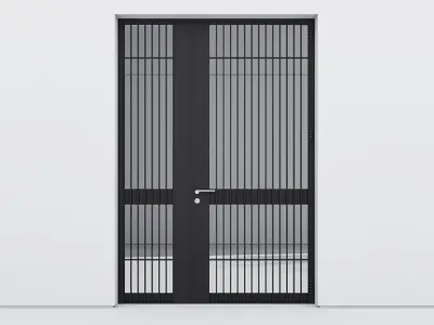 Aluminium door 176 3D model