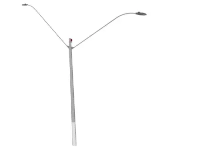 Concrete Lamp Post - Light Pole - Light Post - Street Light 49 3D model