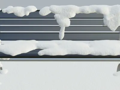 Snow Bench Free 3D model