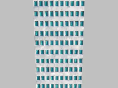 Skyscraper tall building Low-poly 3D model
