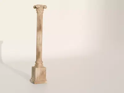 Stylized Corinthian Column 3D Model Game Ready Blender FBX Low-poly 3D model