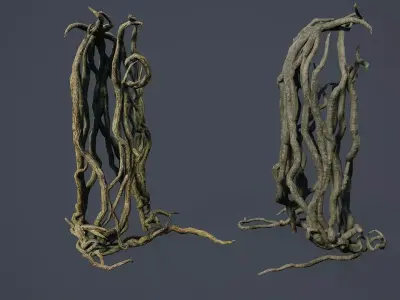 Roots PBR v2 Low-poly 3D model