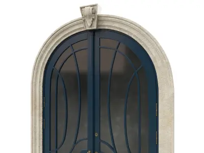  Entrance classic door 52 3D model