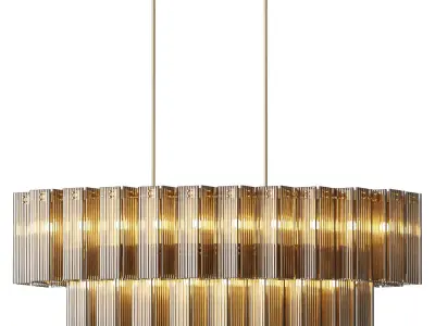Delsie Oval Chandelier 3D model purchase
