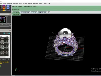 luxuery ring a symbol of elegance and grandeur 3D print model