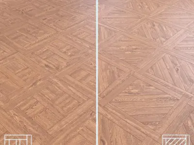 Parquet - Laminate - Wooden floor 2 in 1 Low-poly 3D model 76