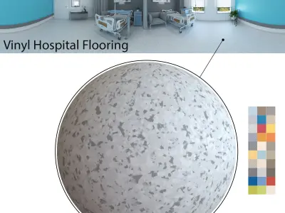 Vinyl Hospital Flooring Pack 1 - Hospital Equipment 18 3D model