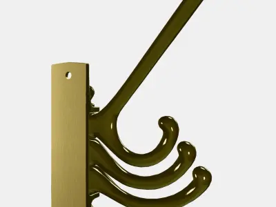 KAMPIG 3armed swivel hook Low-poly 3D model