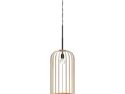 Puins Ceiling Lighting Bird Cage Planter 3D model