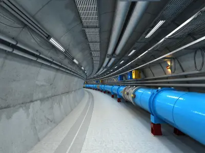 Large Hadron Collider Particle Accelerator 3D model