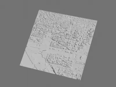 Washington DC 3D Printing stl file 3D Model of Washington DC 3D print model
