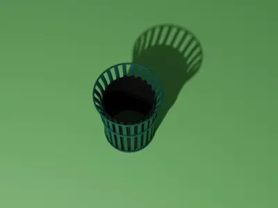 Park trash can 3D model