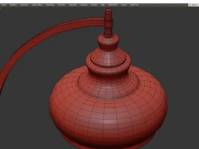 StyleCraft Brushed Steel Table Lamp Low-poly 3D model