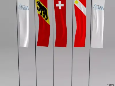 Flags 3D model