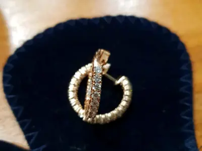 Diamond Hoop Earrings Creole 3D print model