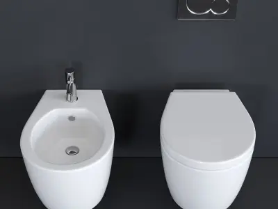 GALASSIA WC smartB - XES art 9906 art 9907 Low-poly 3D model