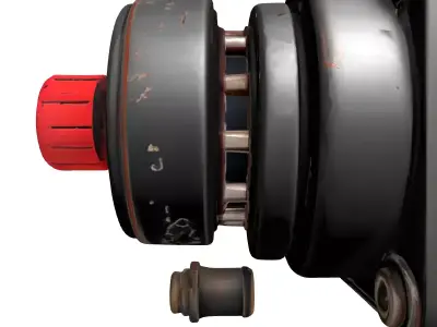 Industrial Control Knob Machine Part Low-poly 3D model