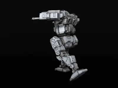 BlackJack futuristic robot 3D print model