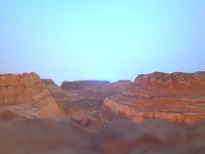 PBR Cinematic Canyon Landscape - Canyonized Low-poly 3D model