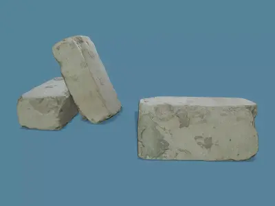 3D Scan Old Silicate Brick 04 Free low-poly 3D model