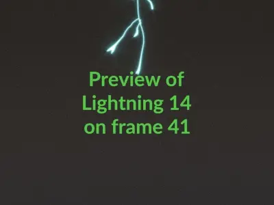 Animated Lightning v14 Low-poly 3D model