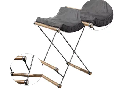 Bar Stool Leather 3d model 3D model