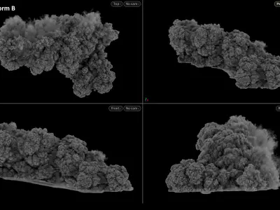 Dust Storm Smoke VDB 4s  3D model