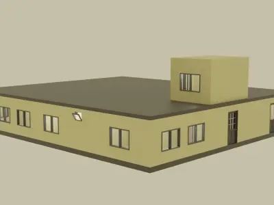 Single Storey House Free low-poly 3D model