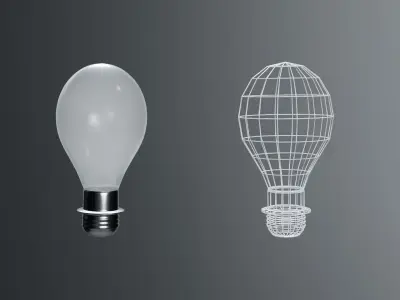 modern desk lamp Low-poly 3D model purchase