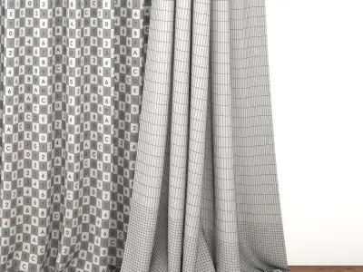 Curtain curtains 3D model