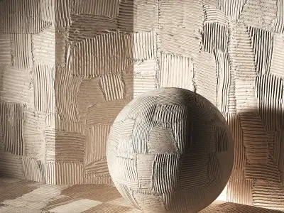 4K Seamless PBR Decorative Plaster Textures and Material Texture