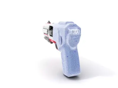 Vibrant SciFi Blaster model pack Low-poly 3D model