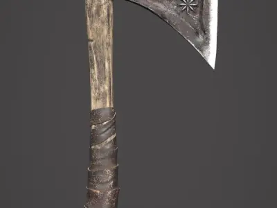 Next generation short axe Low-poly 3D model