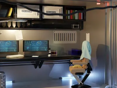 Spaceship room 3D model