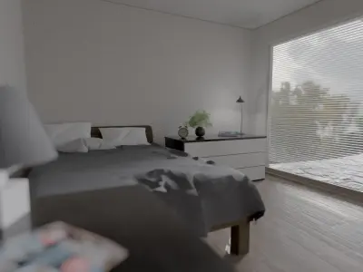 Modern bedroom 3D model 39